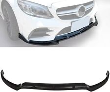 FOR 15-18 MERCEDES BENZ C-CLASS W205 AMG SPORT GLOSS BLACK 3PC FRONT BUMPER LIP picture