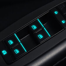 Universal Blue Luminous Car Interior Window Door Switch Sticker Car Accessories picture