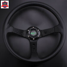 Steering Wheel 350mm 14inch Deep Dish 6 Bolt with Horn Button Racing Car US picture