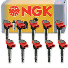 10 pcs NGK Ignition Coil for 2010-2015 Audi R8 5.2L V10 - Spark Plug Tune Up dy picture