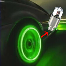 4x Car Tire Tyre Wheel Dust Stem Air Valve Cap Green LED Light Cover Accessories picture