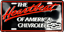 Chevrolet The Heartbeat Of America Embossed Metal License Plate Sign picture