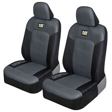 CAT Truck Seat Covers for Front Seats Set - Black & Gray Automotive Seat Covers  picture