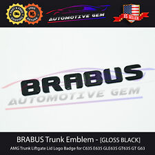 OEM BRABUS Emblem GLOSS BLACK Rear Trunk Luggage Lid Logo Badge AMG C63 G63 E63S picture