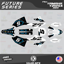 Graphics Kit for YAMAHA 2-stroke YZ125X (2023) Future - CYAN picture