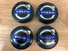 Volvo Black Center Cap Set 31400452 S60 V70 XC70 S80 XC90 XC60 S40 V50 C70 C30 picture