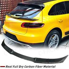 For Porsche Macan SUV 2014-2020 Real Carbon Fiber Rear Trunk Middle Spoiler Lip picture
