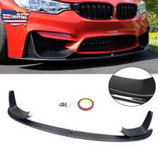 For BMW M3 M4 Sedan Coupe Front Bumper Lip Body Splitter Kit Carbon Fiber Style picture