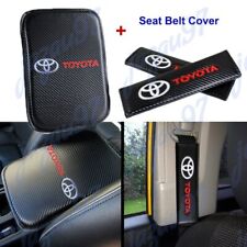 NEW Carbon Fiber Car Center Armrest Cushion Mat Pad Cover For TOYOTA Combo Set picture