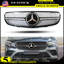 Diamond Front Grille W/Star For Mercedes-Benz X253 GLC250 GLC300 GLC43 2015-2019 picture