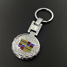 For CADILLAC Crystal keychain Double Side Metal logo Escalade CTS CT6 ATS XTS picture