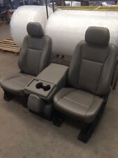 FORD F250 F350 SUPER DUTY FRONT BUCKET SEATS NEW GREY OEM VINYL LEATHER SET KIT picture