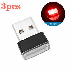 3x Red Mini LED USB Car Interior Light Neon Atmosphere Ambient Lamp Accessories picture