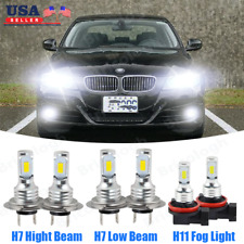 For BMW 323i 2006-2011 328i 2007-2016 6000K 6X White LED Headlights + Fog Bulbs picture