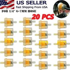 20pcs Motor Inline GAS Oil FUEL Filter Small Engine For 1/4'' Line 6-7mm Hose picture