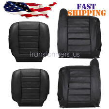 Fits 2003-2007 Hummer H2 Driver & Passenger Bottom-Top Seat Cover Black picture