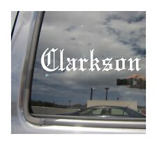 Clarkson - City Town Village Car Vinyl Decal Window Sticker 18701 picture