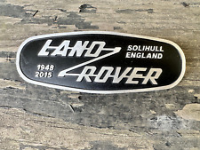 Land Rover Series Defender Solihull England 1948-2015 Aluminum Alloy Metal Badge picture