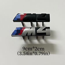 M4 Front Grille Emblem Logo Badge for BMW M4 Tuning 3.54in*0.79in picture