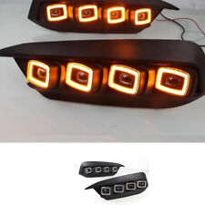 Led DRL Front Fog Light 2pc Bugatti Style For Honda Civic 10th 2016-2018 3-Color picture