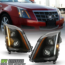 2008-2014 Cadillac CTS Halogen Black LED Switchback Signal Projector Headlights picture