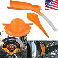 Orange Primary Oil Fill Funnel+Drip Free Oil Filter Set For Harley Touring Dyna picture