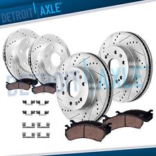 Front & Rear Drilled Rotors Brake Pads for Chevy GMC Silverado Sierra 1500 Yukon picture