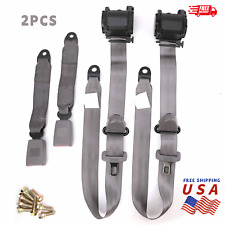 2PCS 3-Point Retractable Adjustable Safety Seat Belt Straps Car Vehicle Belt Kit picture