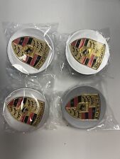 porsche 65mm Wheel Center Caps silver and Gold Color Set of 4 picture