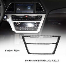 Carbon Fiber Central Console AC Switch Panel Cover Trim For Hyundai Sonata 15-19 picture