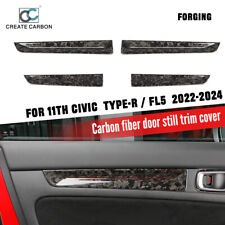 4pcs For 11th Gen Type R FL5 Car Interior Door Panel Cover Trim Carbon Fiber picture