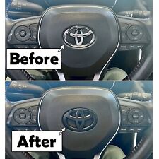 TOYOTA Steering Wheel Emblem Overlay, Matte Black fits RAV4 4Runner Tacoma Camry picture