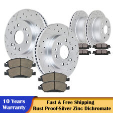 Front Rear Drilled Slotted Rotors and Brake Pads Kit for Suburban 1500 GMC Yukon picture