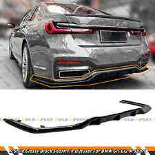 For 2019-22 BMW G11 G12 7 Series M Sport R Style Glossy Black Shark Fin Diffuser picture