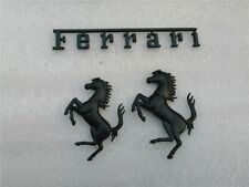 Ferrari F12 GTC4 812 Front & Rear Bumper Horse Badge Emblem Set Black New picture