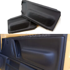 For 1998-2010 VW Beetle Door Panel Insert Card Leather Cover 2Pcs Black picture