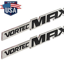 2PCS Black Chrome Vortec Max Fender Emblem Side Rear Badge for Silverado Sierra picture