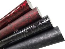 Gloss Matte Infused Forged Carbon Fiber Black Red Vinyl Car Wrap Sticker Decal picture