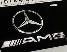 Mercedes AMG Car Tag Diamond Etched Engraved Aluminum Front License Plate picture