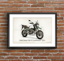 Moto Guzzi V85 TT Centenario - 2021, Art Sketch Poster [without frame] picture