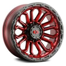 17 inch 17x9 Vision 405 KORUPT Red Black wheels rims 5x4.5 5x114.3 +12 picture