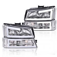 FOR 03-07 CHEVY SILVERADO AVALANCHE LED DRL HEADLIGHT BUMPER LAMPS CHROME/CLEAR picture