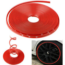 Car Wheel Hub Rim Trim Tire Ring Guard Rubber Strip Protector Sticker 26FT Red picture