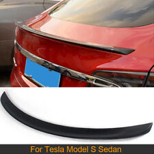 For 2012-2021 Tesla Model S Sedan Real Carbon Fiber Rear Trunk Spoiler Lip picture