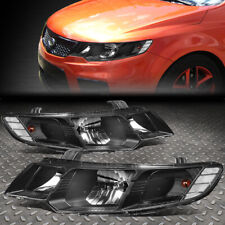FOR 10-13 FORTE KOUP BLACK HOUSING CLEAR CORNER HEADLIGHT REPLACEMENT HEAD LAMP picture