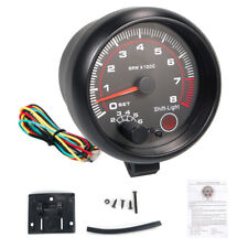 New Inch Car Tachometer Tacho Gauge Meter 0-8000 12V Rpm With Black background picture