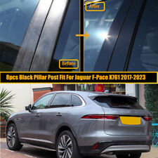 For Jaguar F-Pace X761 2017-2023 Black Pillar Posts Sticker Decal Cover Kit 8pcs picture