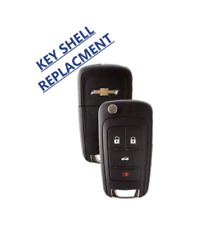 SHELL CASE For Chevrolet Flip Remote Key 2010-2017 4 Buttons Chevy LOGO picture
