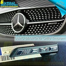 AMG Front Diamond Grille Emblem Chrome fit Mercedes Benz Radiator Badge C43 E43 picture