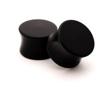 Pair of Black Acrylic Double Flare Plugs set expanders gauges lot Choose Size picture